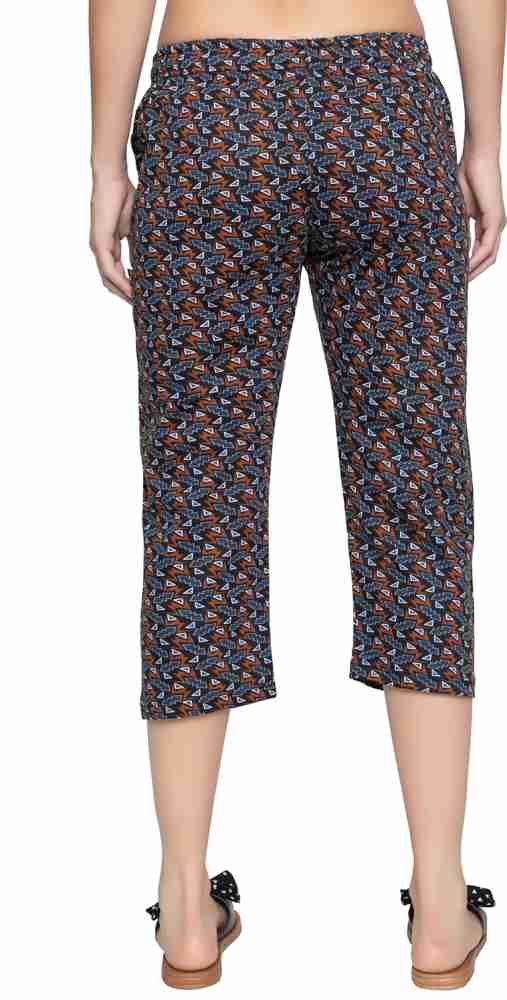 Buy online Women Coffee Brown Polka Dot Cotton Capri from Capris & Leggings  for Women by Ddaspration for ₹259 at 48% off