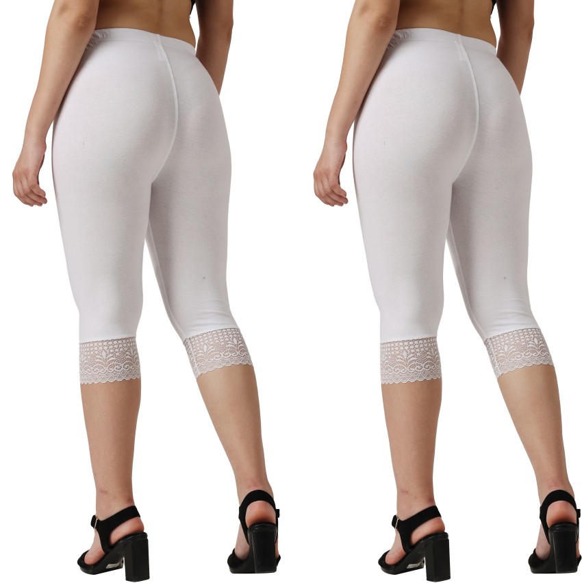 plus size white capri leggings