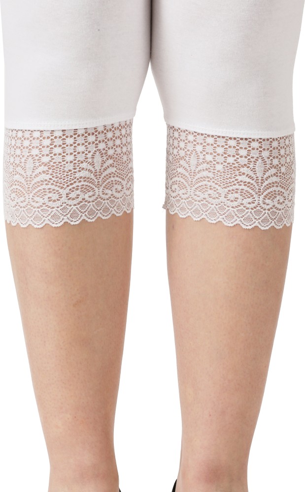 aakrushi Capri leggings Lace Women White, White Capri - Buy