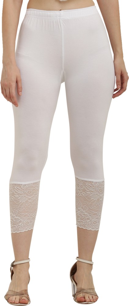INFAME Lace capry Women White Capri - Buy INFAME Lace capry Women White  Capri Online at Best Prices in India