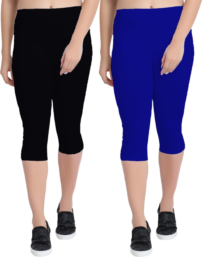 Thaaro Women Black, Blue Capri - Buy Thaaro Women Black, Blue Capri Online  at Best Prices in India