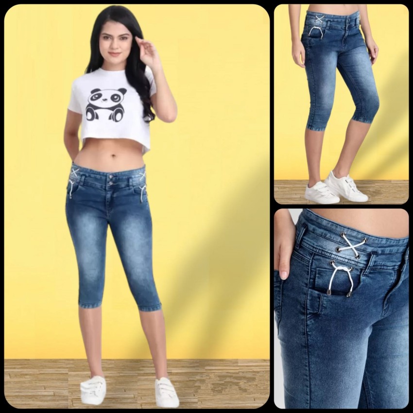 PERFECT FASHION Women Denim Capri - Buy PERFECT FASHION Women