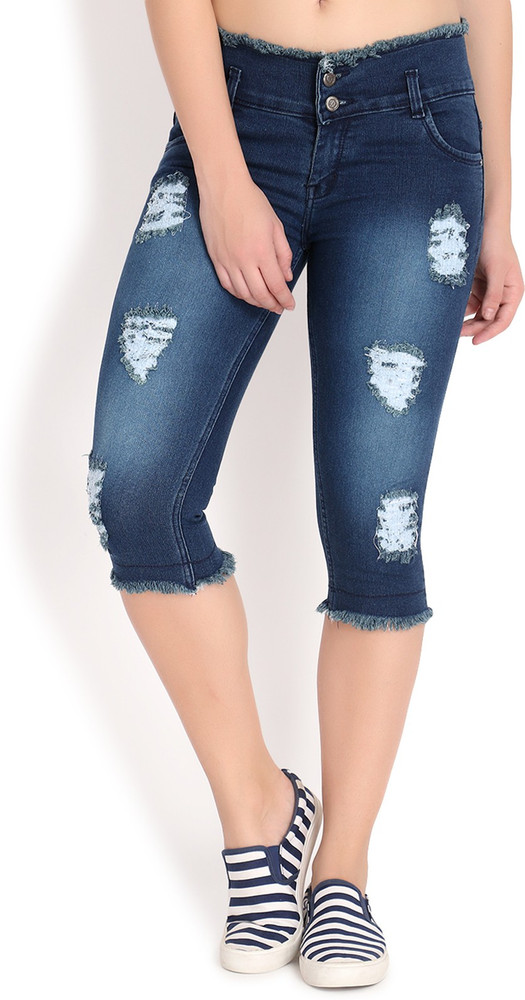 SheLook Women Denim Capri Buy SheLook Women Denim Capri Online at Best Prices in India Flipkart