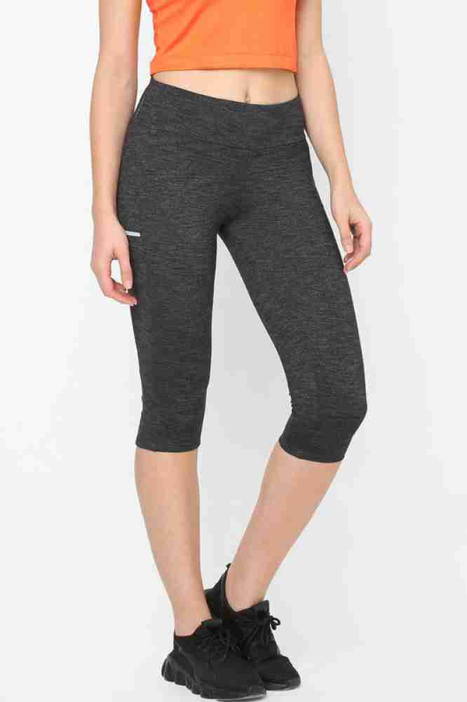 Laasa Sports  JUST-DRY Gym Workout Fitness Capri for Women