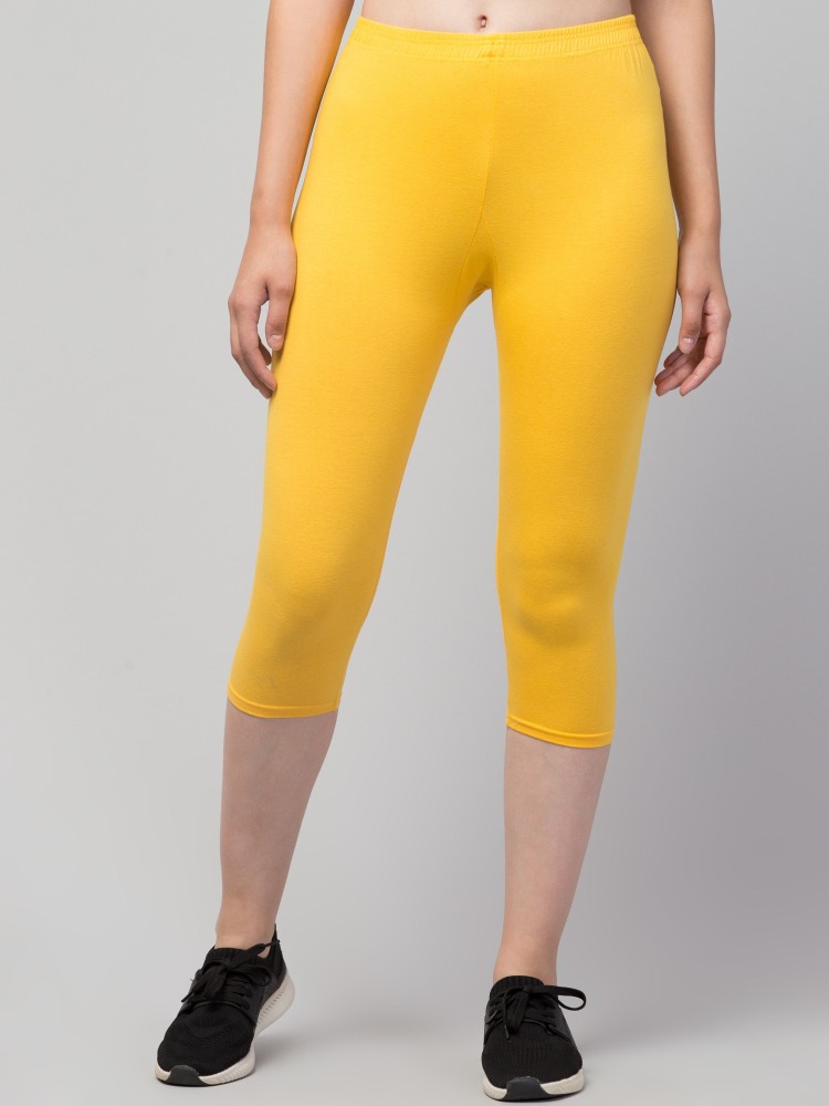 Manhash Women Yellow Capri - Buy Manhash Women Yellow Capri Online at Best  Prices in India