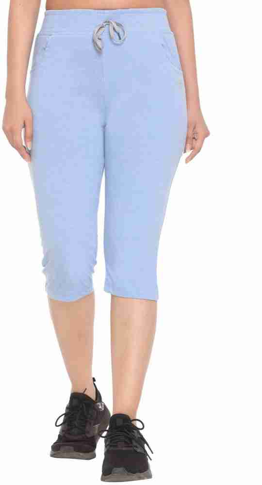 CUPID Women Regular Fit Plain Cotton Half Pant, 3/4th Sports n Casual Night  Short Pant, Knee Length Indoor n Outdoor Capri_Pack of 2, M to 5XL