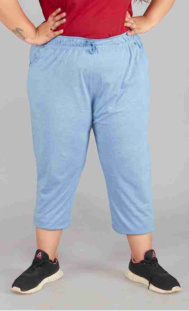 Buy CUPID Regular Fit Plain Cotton Half Pant, Stylish 3/4th Sports n Casual  Night Short Pant, Gym, Yoga Wear for Ladies, Knee Length Indoor n Outdoor  Capris for Girls Women Light Blue Capri Online at Best Prices in India