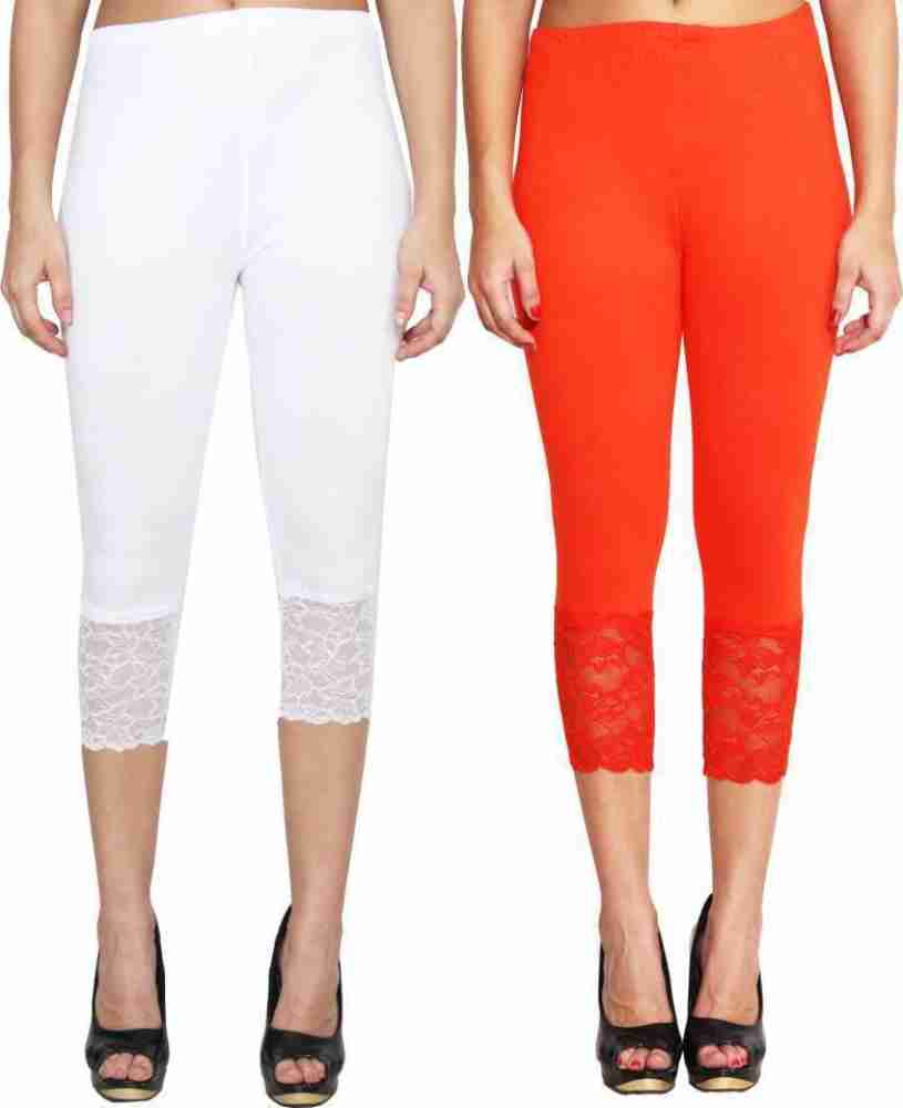 snowball Latest and Stylish Capri for girls Women White, Orange Capri - Buy  snowball Latest and Stylish Capri for girls Women White, Orange Capri  Online at Best Prices in India