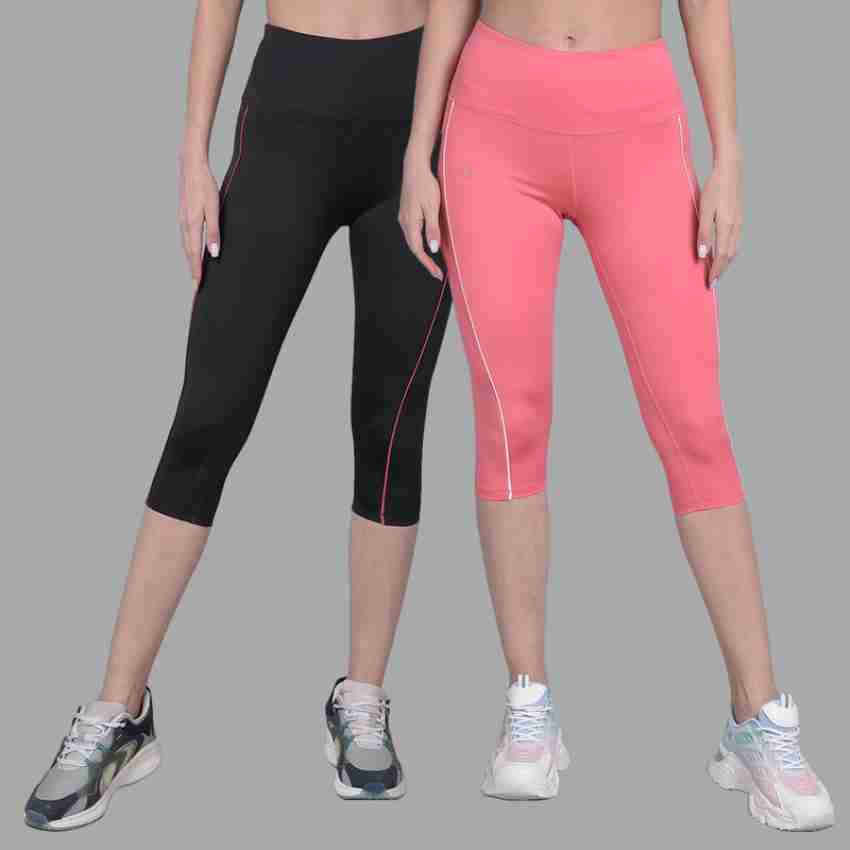 Dollar Women's Microfiber Anti Bacterial Elastane Stretch Sports Women  Black Capri - Buy Dollar Women's Microfiber Anti Bacterial Elastane Stretch  Sports Women Black Capri Online at Best Prices in India