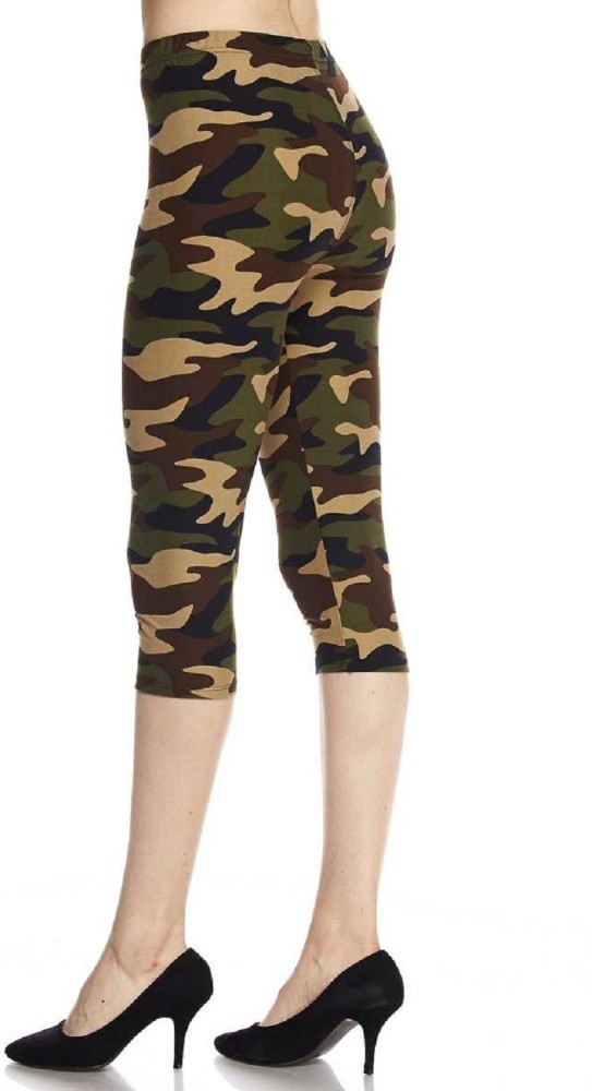 Buy Devil Womens Army Printed Comfort Capri Camouflage Medium at  Amazonin