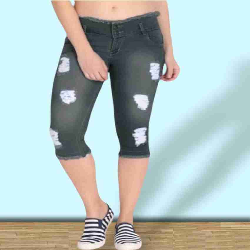 PERFECT FASHION Women Denim Capri - Buy PERFECT FASHION Women Denim Capri  Online at Best Prices in India