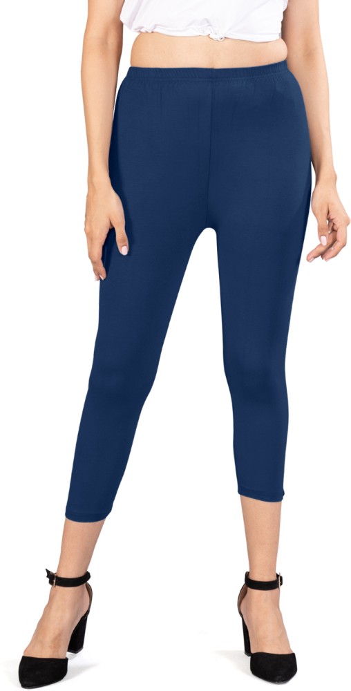 Womens navy blue hot sale capri leggings