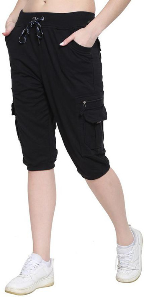 Womens cargo shorts with zipper pockets on sale