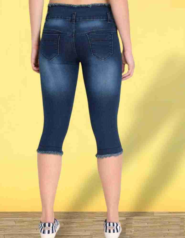 SheLook Women Denim Capri - Buy SheLook Women Denim Capri Online at Best  Prices in India