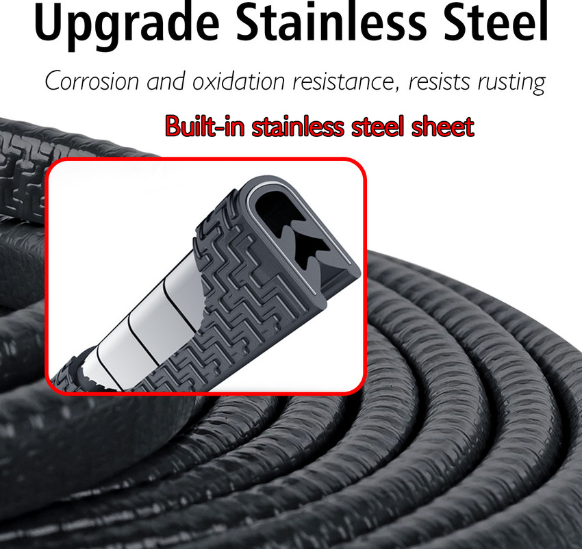 Otoroys Black Car Door Edge Guards U Shape Edge Trim Rubber Strip