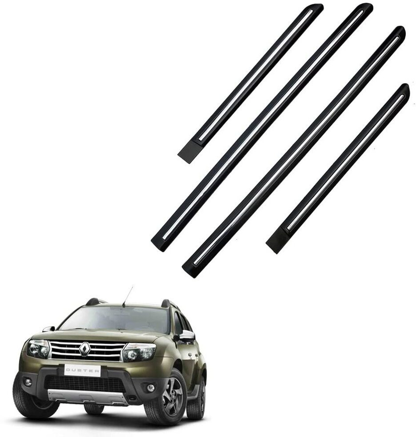 TECHMOZ RENAULT DUSTER DOOR SIDE BEADING CHROME LINE SET OF 4 Car Beading Roll For Door