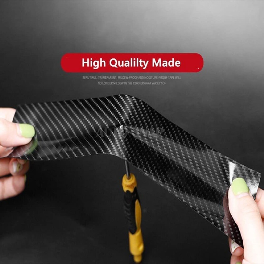 TREST High Gloss Anti Scratch Black Carbon Fiber Paint Protection Film Tape  PPF for Car Beading Roll For Bumper, Door, Window, Grill and Garnish Cover  Price in India - Buy TREST High