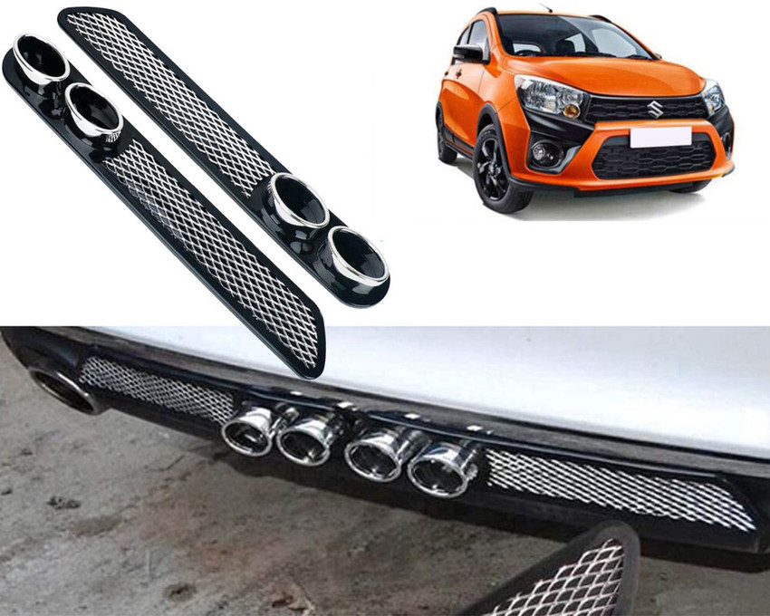 Selifaur Car Rear Dual Tip Bumper Lip Diffuser For Celerio X Car