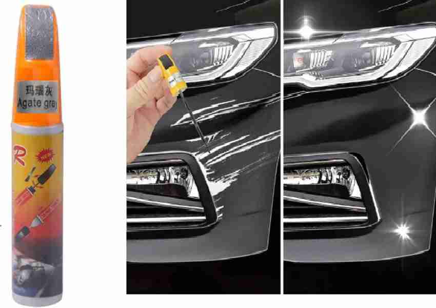 AllTopBargains 6 Auto Touch Up Paint Marker Pen Universal Silver and Clear Car Scratch Repair