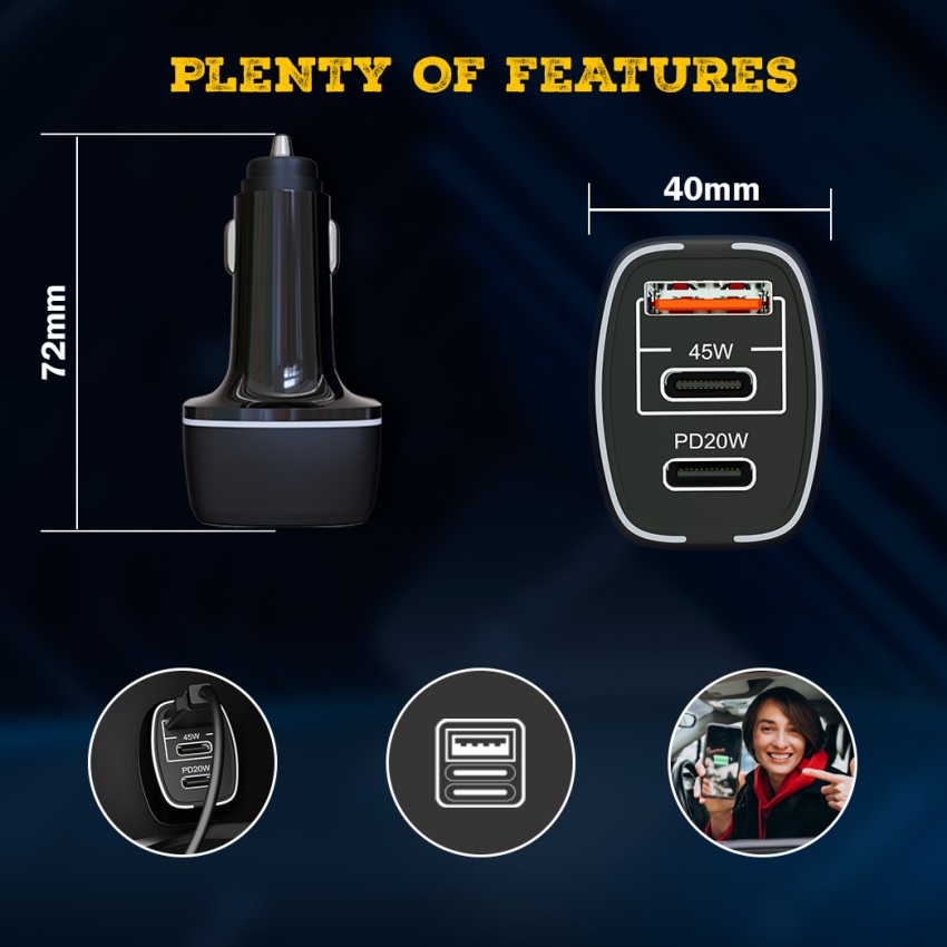 Ubon 37.2 W Turbo Car Charger Price in India - Buy Ubon 37.2 W Turbo Car  Charger Online at