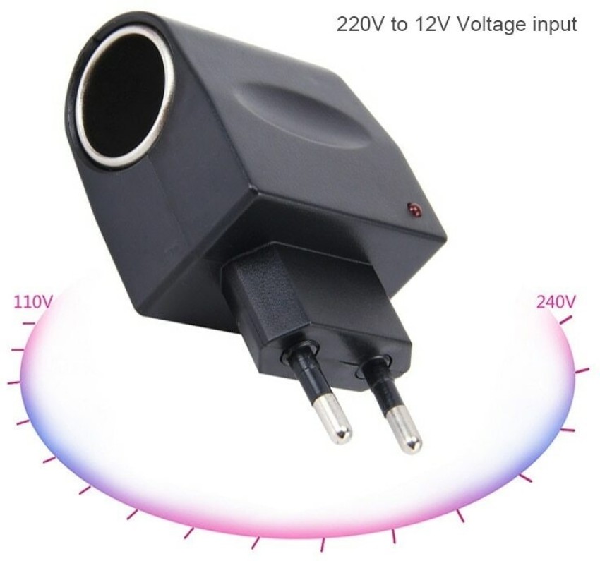 Cigarette lighter converter to shop wall plug