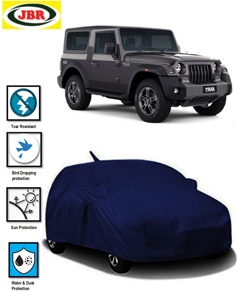 JBR Car Cover For Mahindra Thar With Mirror Pockets Price in