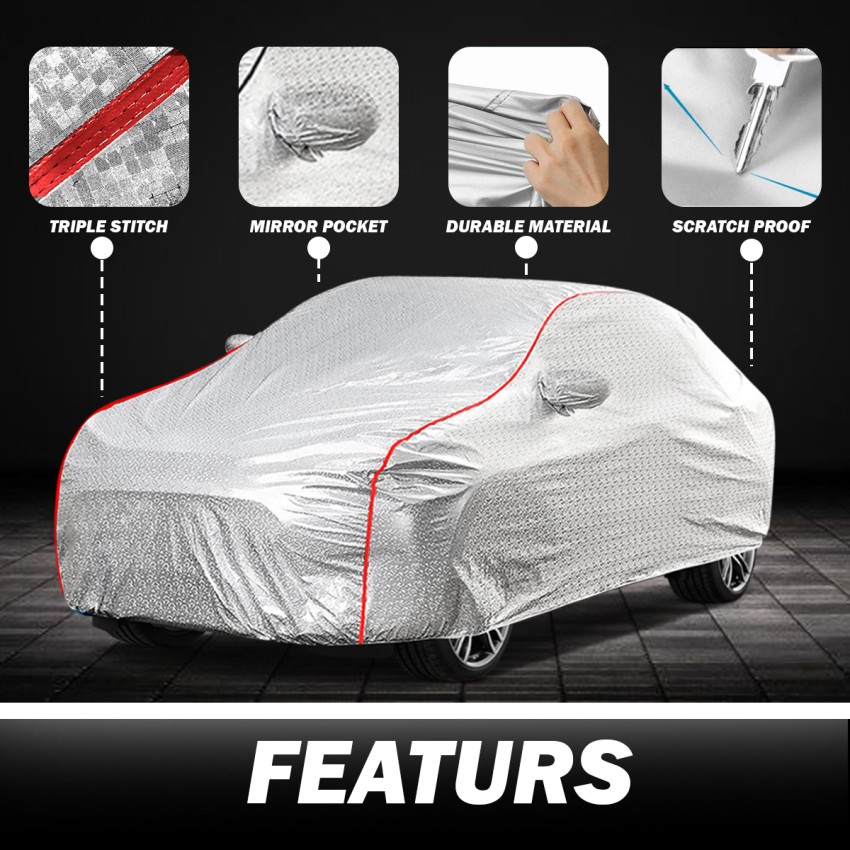 HILLSTAR Car Cover For Ford Figo (With Mirror Pockets) Price in