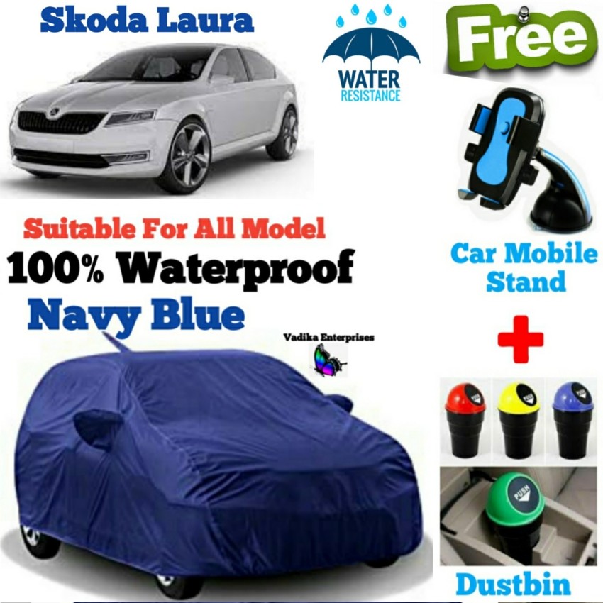 Buy Auto Oprema Blue Car Body Cover with Mirror Pockets for Skoda