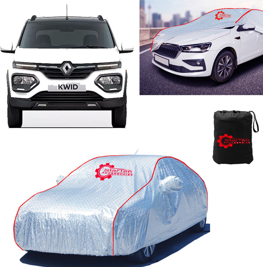 STARTEN Car Cover For Renault Kwid 1.0 RXT Petrol Kwid Climber 1.0 AMT With Mirror Pockets