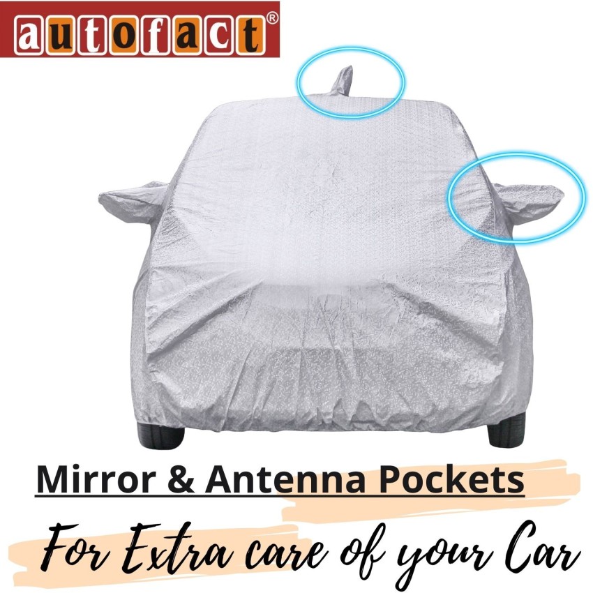 Autofact Car Body Cover with Mirror Pockets Compatible for