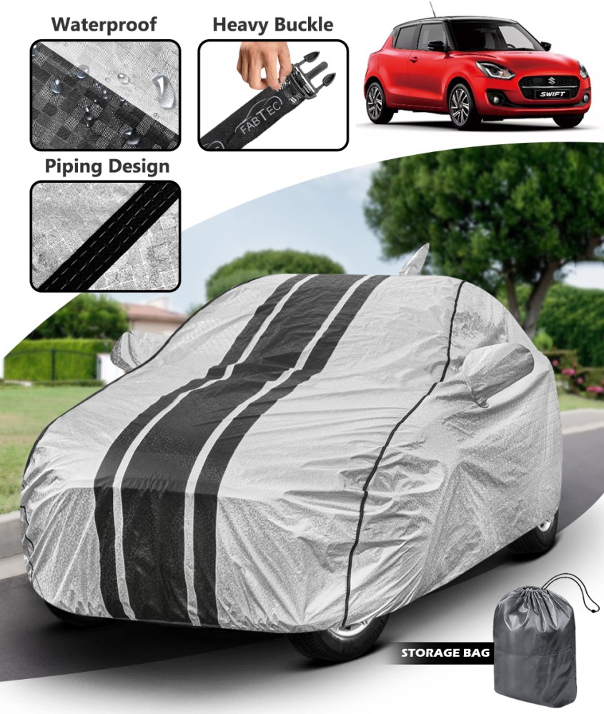 FABTEC Car Cover For Maruti Suzuki Swift (With Mirror Pockets) Price in  India - Buy FABTEC Car Cover For Maruti Suzuki Swift (With Mirror Pockets) online  at