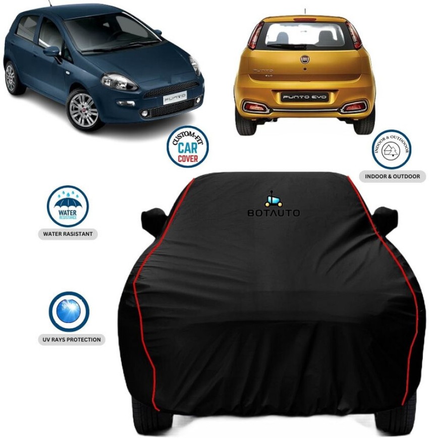 BOTAUTO Car Cover For Fiat Punto, Punto EVO 1.3 Emotion, Universal