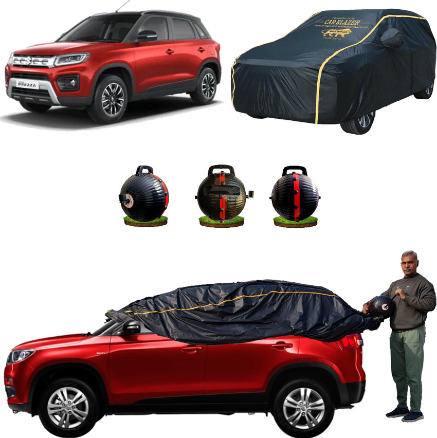 CARBLAZER Car Cover For Maruti Suzuki Brezza Without Mirror Pockets Price in India Buy CARBLAZER Car Cover For Maruti Suzuki Brezza Without Mirror Pockets online at Flipkart