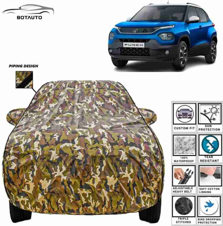 BOTAUTO Car Cover For Tata Punch, Universal For Car (With Mirror