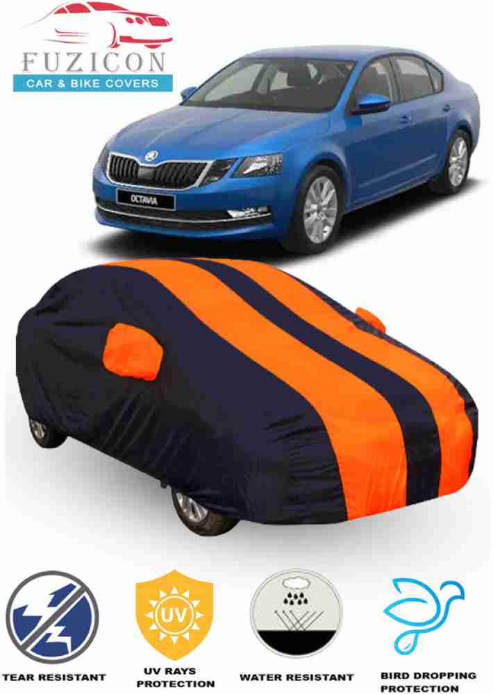 Buy Auto Oprema Blue Car Body Cover with Mirror Pockets for Skoda