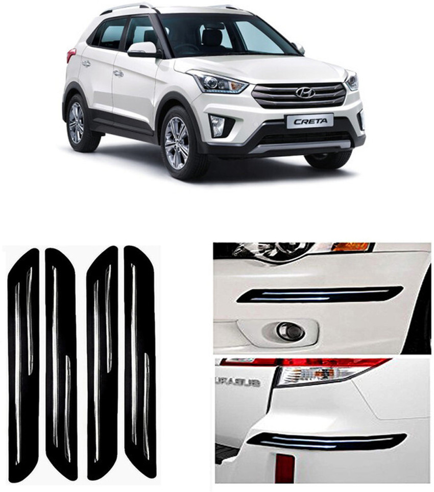 AutoTiger Stainless Steel Plastic Car Bumper Guard Price in India