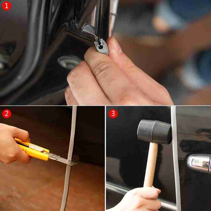 SK STORE Car Door Protector red Trim Rubber Door Seal Protector U