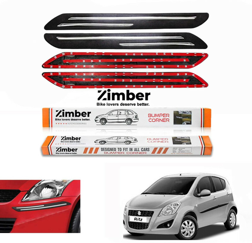 NOIREX Rubber Stainless Steel Car Bumper Guard Price in India