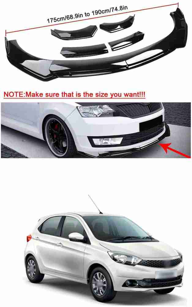 XZRTZ Car Front Bumper Spoiler Splitter Body Kit Side Skirt Front Bumper Guard 228 Matte Glossy Tata Tiago Front Garnish Price in India Buy XZRTZ Car Front Bumper Spoiler Splitter Body