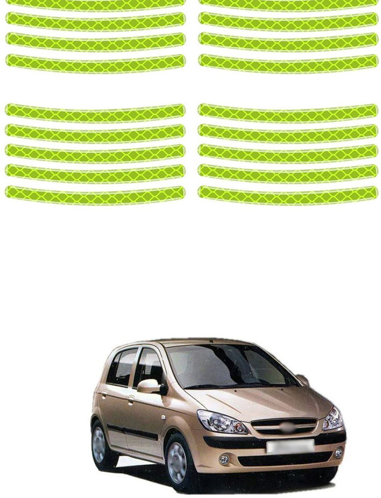 PRTEK Wheel Rim Stripe Decal Sticker for Car Motorcycle Bike Getz