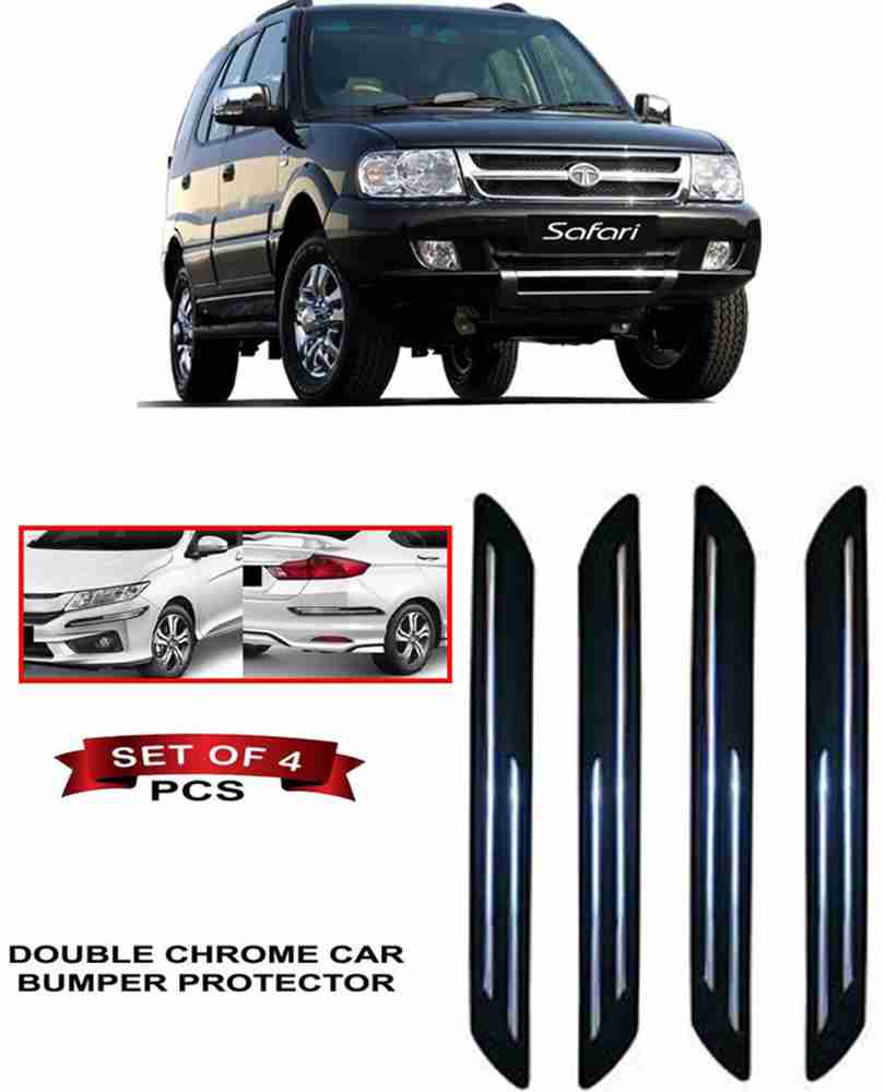 AUTOGARH Stainless Steel Plastic Car Bumper Guard Price in India