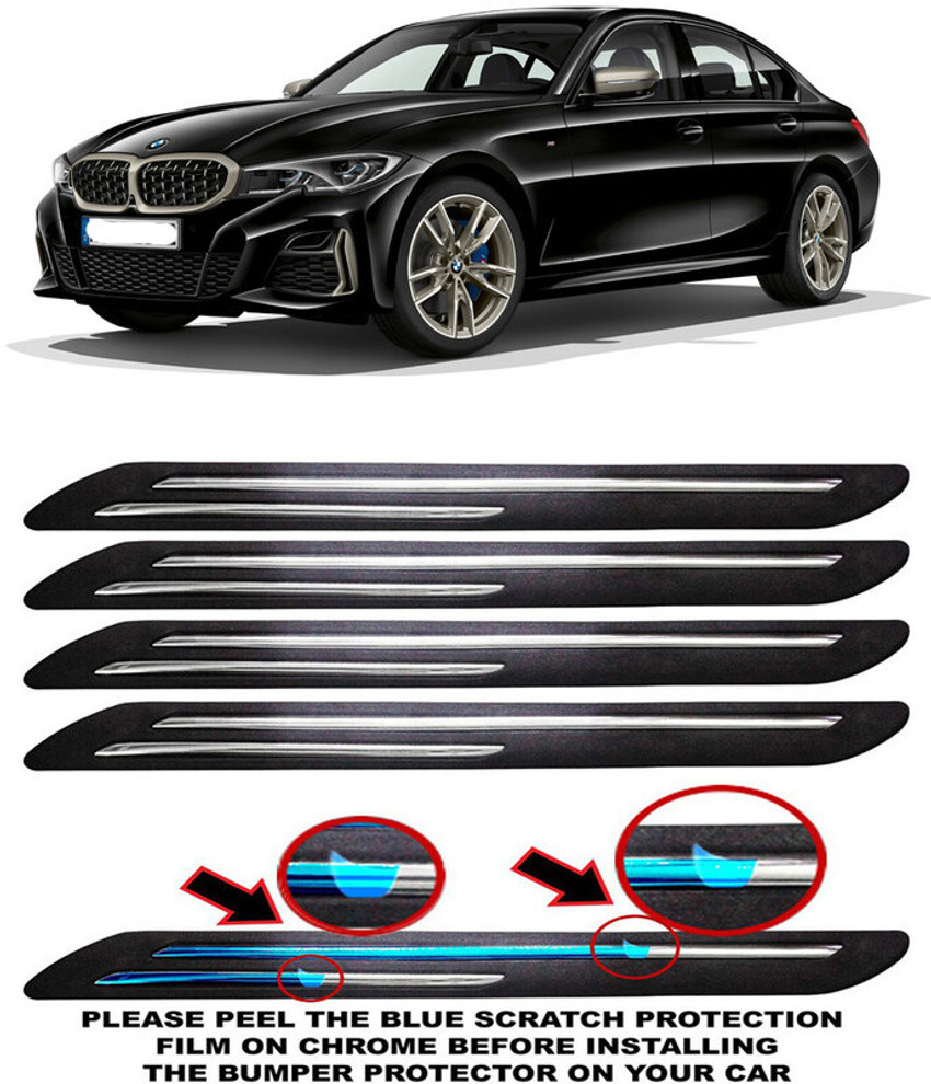 AUTOGARH Stainless Steel Plastic Car Bumper Guard Price in India