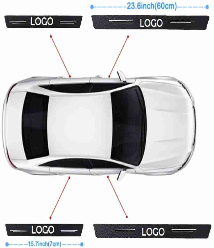  4PCS Car Door Sill Protector,Carbon Fiber Sport