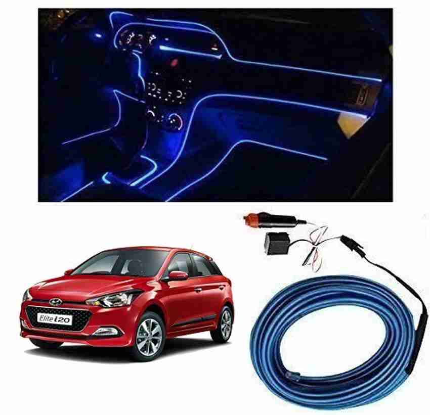 After cars EL Wire Car Interior Light with Adapter 5 Meter Blue