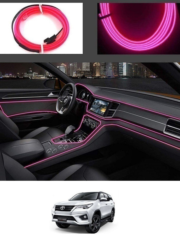 RS ENTERPRISES CARS EL Wire Car Interior Light with Adapter Pink