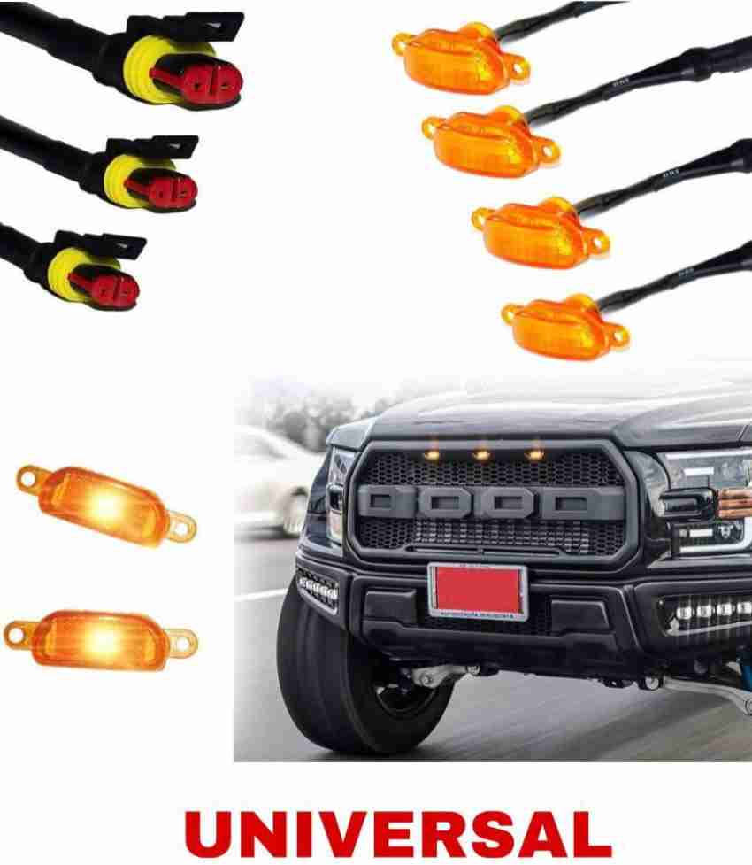CarMods 4PC LED Grill Lights Amber Yellow Grill Led with Fuse Adapter  Wiring Harness Kit Car Fancy Lights Price in India - Buy CarMods 4PC LED  Grill Lights Amber Yellow Grill Led