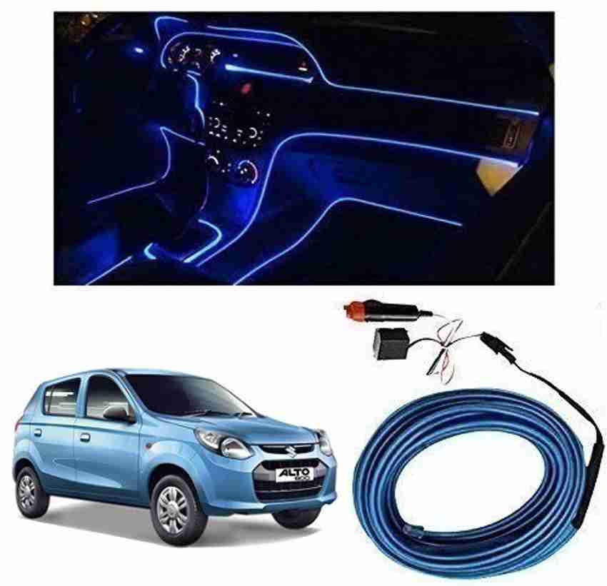 After cars EL Wire Car Interior Light with Adapter 5 Meter Blue