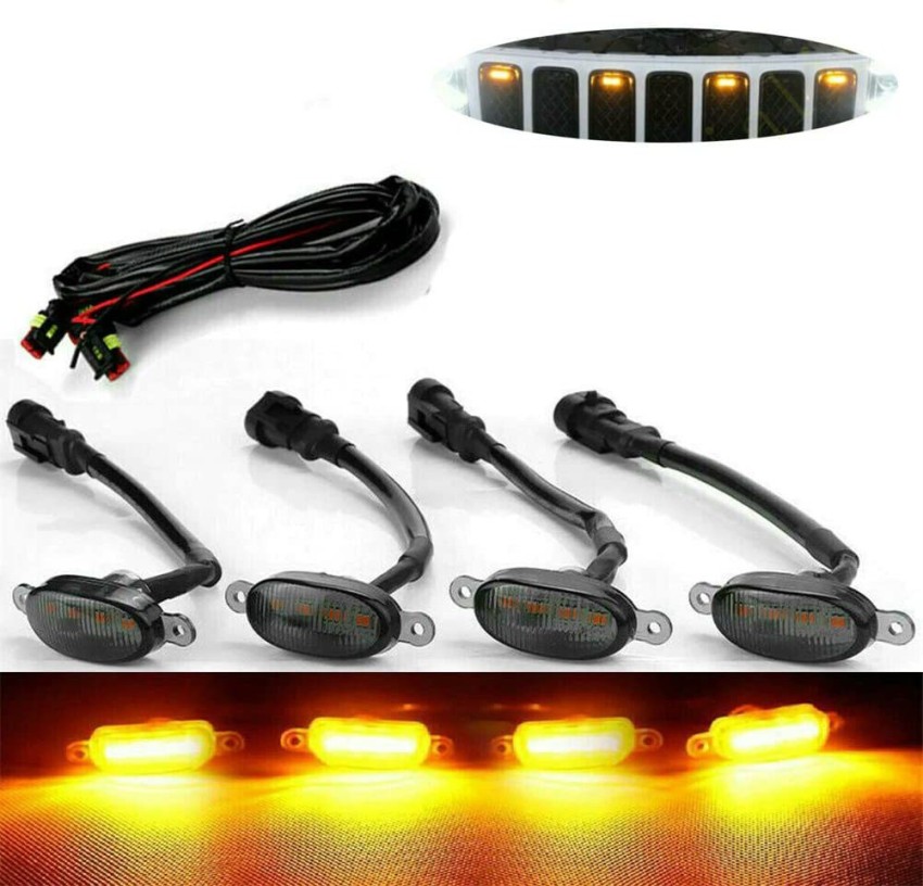 Auto Snap Car Front Grille Warning Lights Amber Daytime Running Lights DRL  For All Cars Car Fancy Lights Price in India - Buy Auto Snap Car Front  Grille Warning Lights Amber Daytime