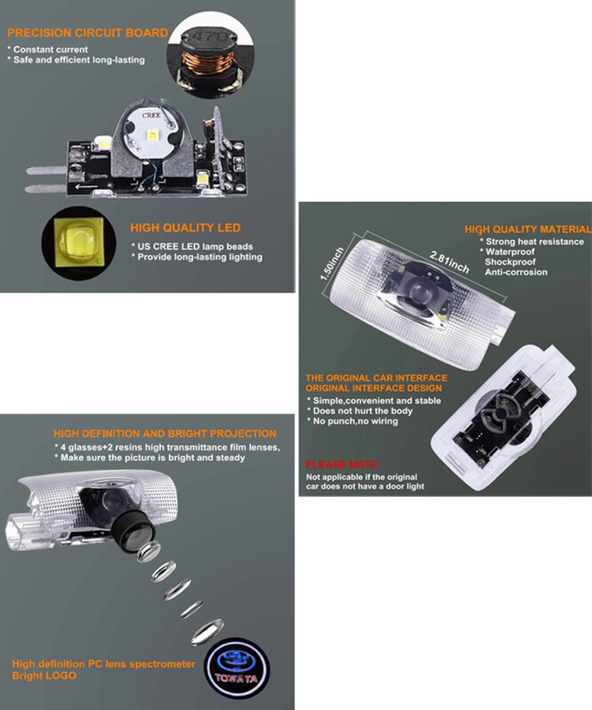 Toyota camry sales door projector lights