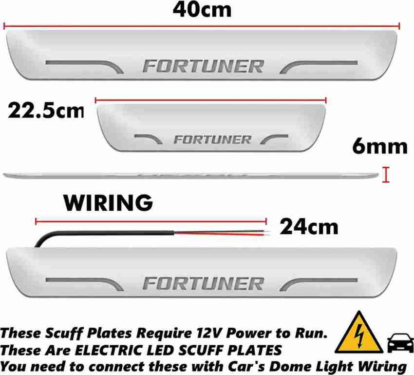 AR Accessories Car Sill Plate Light For Fortuner Foot Step Light